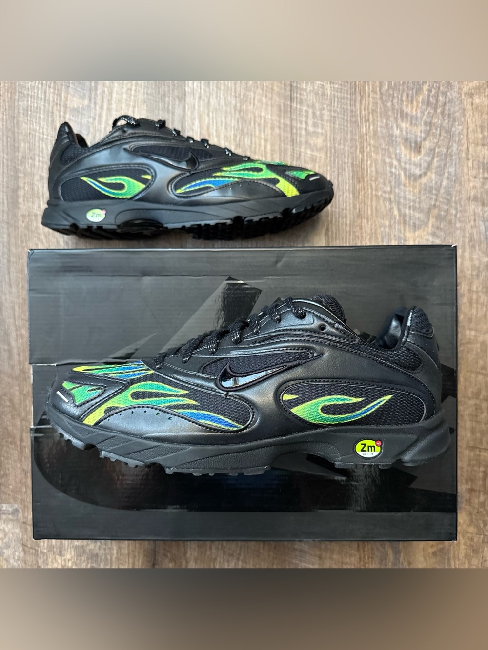 Supreme x Nike Zoom Streak Spectrum Plus Black Green